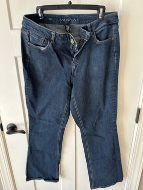 Lane Bryant Women's Dark Blue Straight Leg Jeans